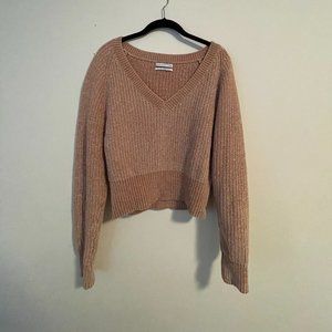 Ribbed Velour Sweater